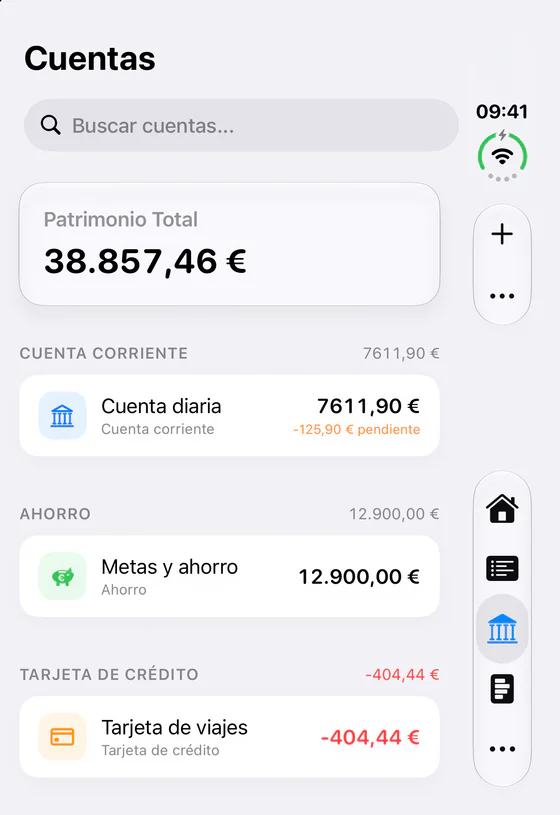 FinZenFlow · Cuentas · Exterior