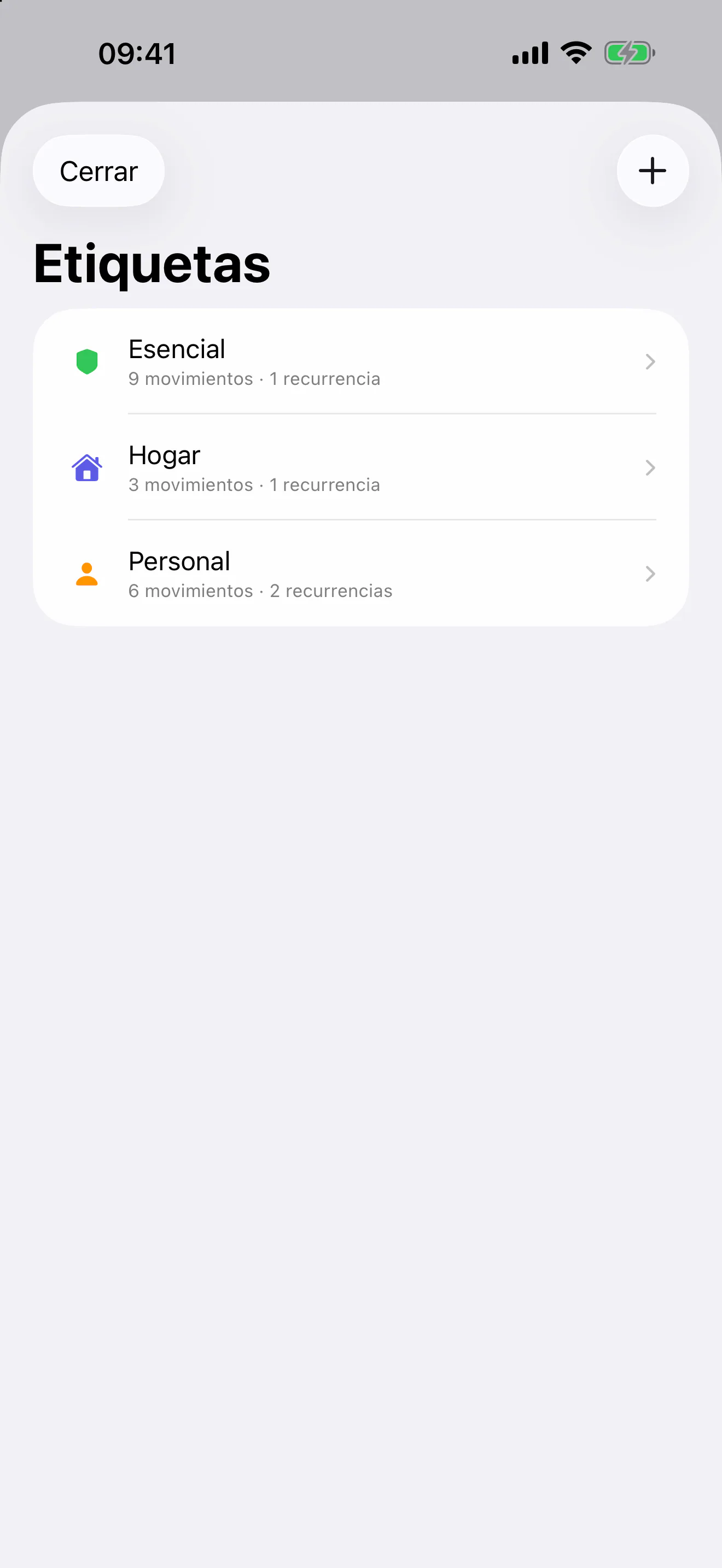 FinZenFlow: Etiquetas